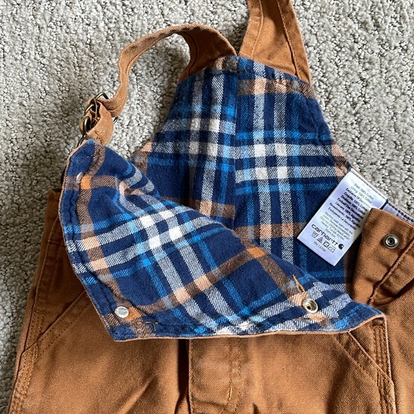 Carhartt 12 month flannel lined overalls - Picture 3 of 5